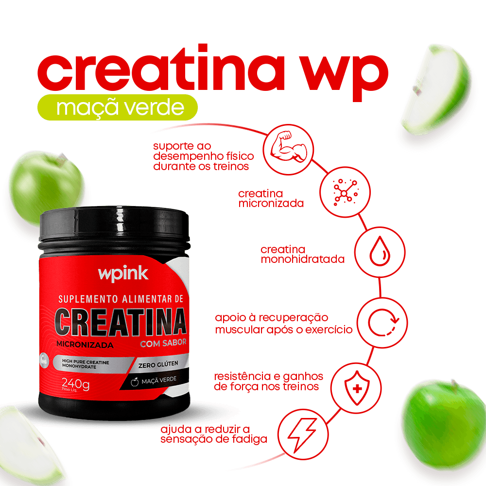 creatina de maçã verde - 240g - wp - foto 2